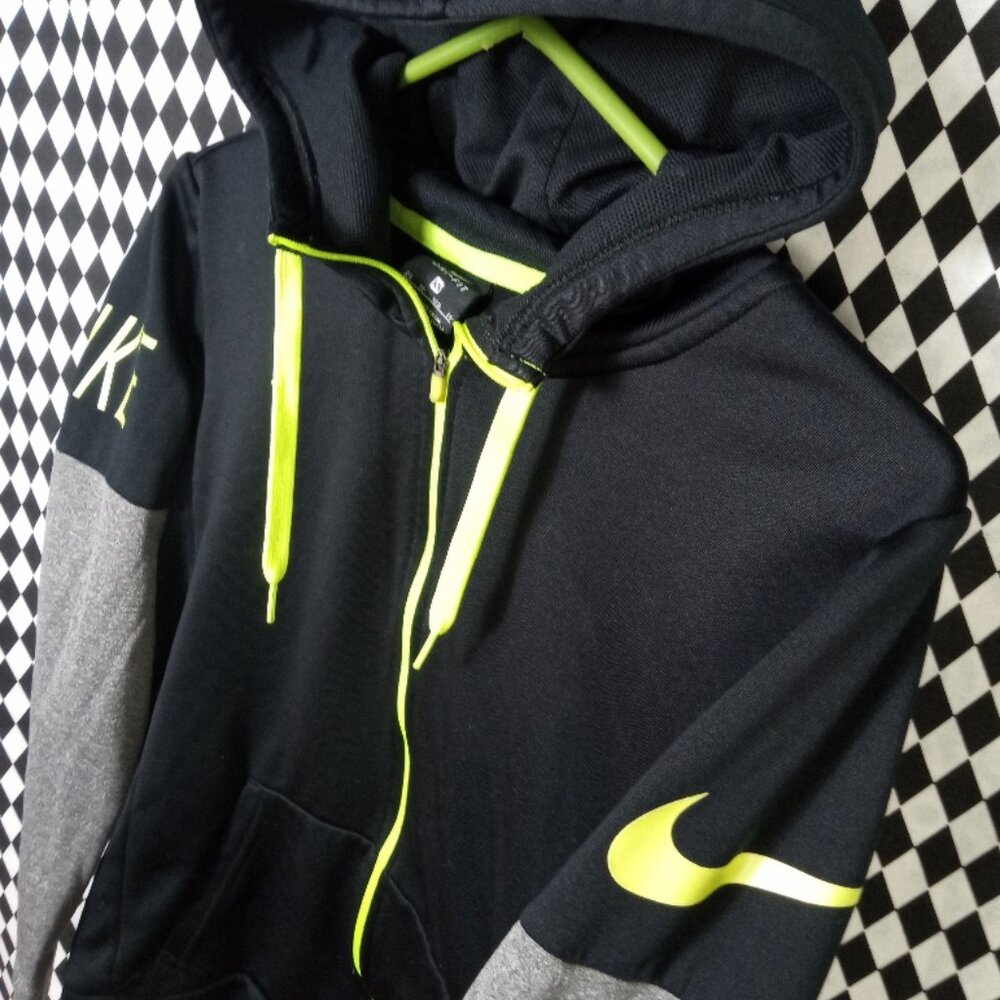 Nike Men's Black and Gray Hoodie